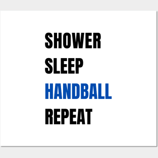 Shower Sleep Handball Repeat Posters and Art